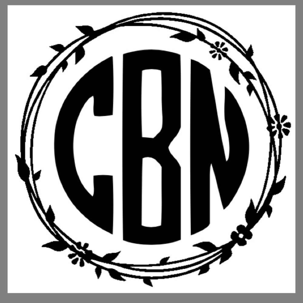 Custom vinyl monograms